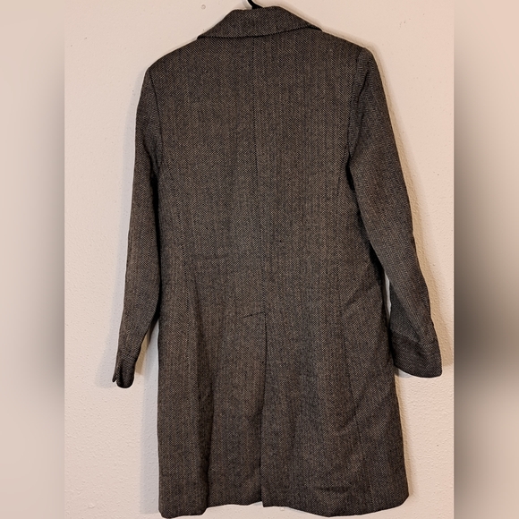 Jillian Jones brown 100% wool trench coat size 8 - Picture 3 of 5